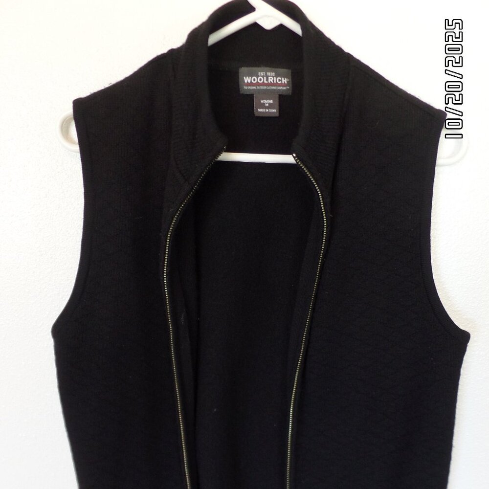 Woorich 100% Wool Women's Sweater Vest Black Size M